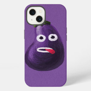 Etui iPhone 13 Aubergine de dessin animé drôle violet