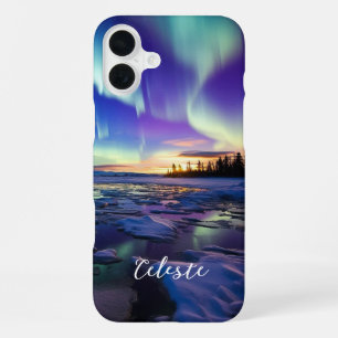 Coque iPhone 16 Plus Aurora Borealis Iridescendant Twilight