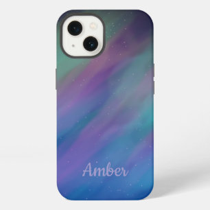 Etui iPhone 13 Aurore Boréale Lumières du Nord Nuit Personnalisée
