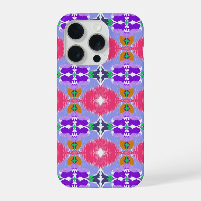 Coque iPhone Aurore Vive Kaléidoscope Fleur Électrique (Verso)