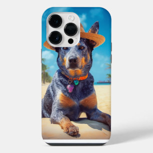 Coque Pour Pour iPhone 14 Pro Max Australian Cattle on Beach, cadeau d'été des amour