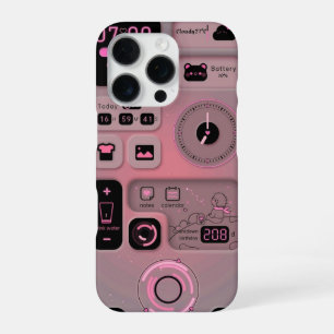 Coque iPhone 16 Pro Autocollant de téléphone esthétique rose mignon
