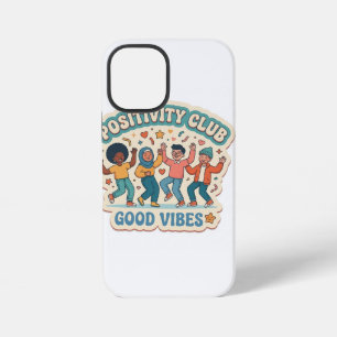 Coque iPhone 12 Mini Autocollant découpé sur mesure 'Club Positivité -
