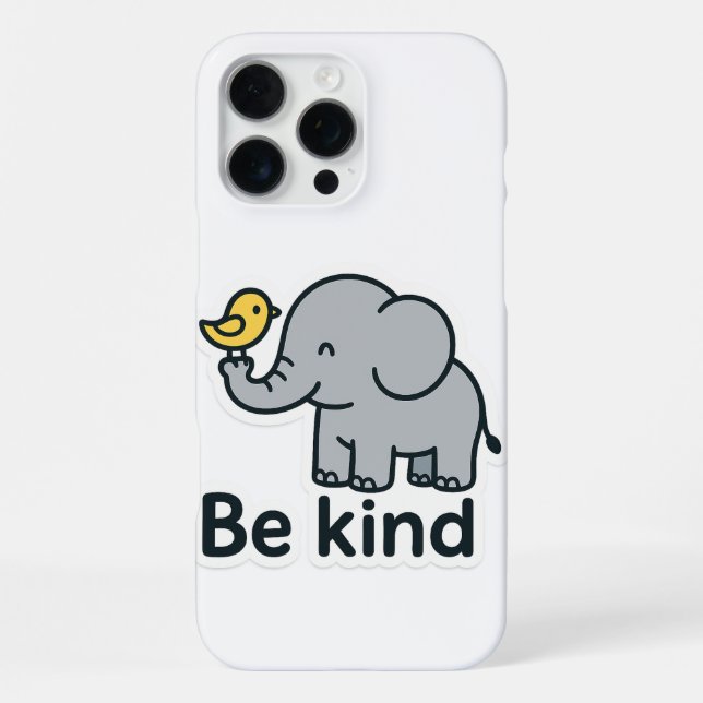 Coque iPhone Autocollant éléphant & oiseau mignon  (Verso)