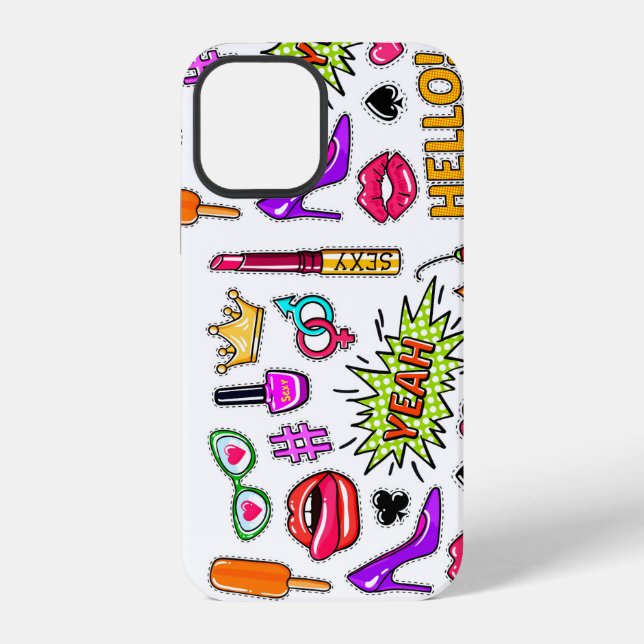 Coque iPhone "Autocollants tendance       (Verso)