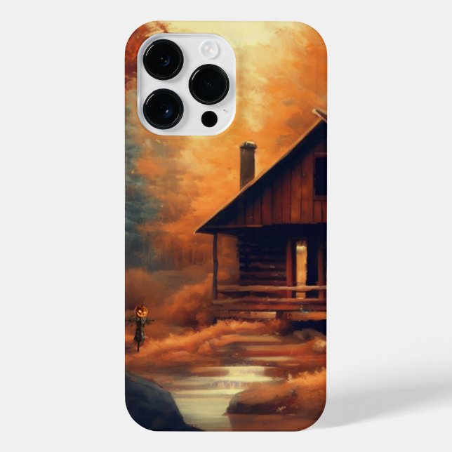 Coque iPhone Automne/Automne/Halloween/Peinture rustique (Verso)