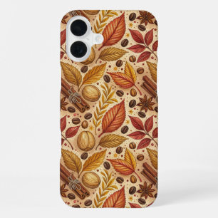 Coque iPhone 16 Plus Automne Chaud vintage Automne Et Motif De Cinnamon