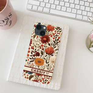 Etui iPhone 13 Automne Moderne Automne Botanique Floral