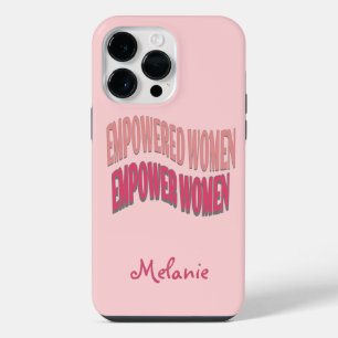 Coque Pour Pour iPhone 14 Pro Max Autonomisation des femmes Rose Peach Red