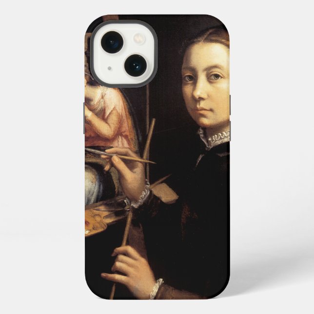 Coque iPhone Autoportrait au chevalet (Verso)