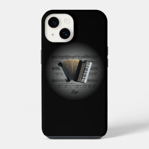 Coque Pour iPhone 14 Avant Garde ~ Accordéon sur Globe avec Partition