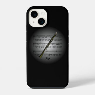 Coque Pour iPhone 14 Avant Garde ~ Clarinette sur Globe avec Partition
