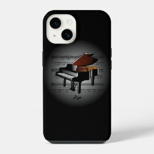 Coque Pour iPhone 14 Avant Garde ~ Piano sur Globe avec Partition ~