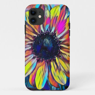 Coque iphone avec un design de tournesol vif