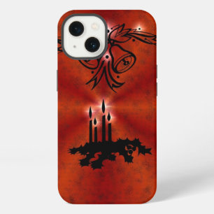 Etui iPhone 13 Avent, Magie de Noël sur Rouge