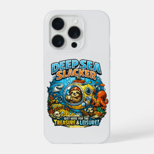 Coque iPhone 15 Pro Aventure humoristique et mignonne dans l'océan, ar