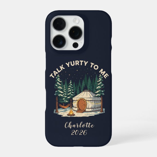 Coque iPhone Aventure personnalisée dans une yourte de glamping (Verso)