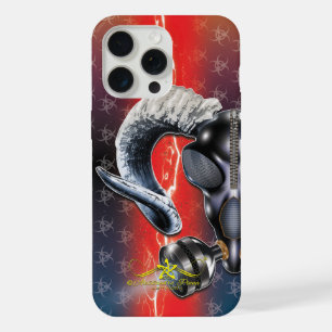 COQUE iPhone 15 PRO MAX AVERTISSEMENT DE DANGER BIOLOGIQUE ! CRÂNE