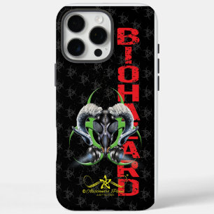 COQUE iPhone 16 PRO MAX AVERTISSEMENT DE DANGER BIOLOGIQUE ! CRÂNE