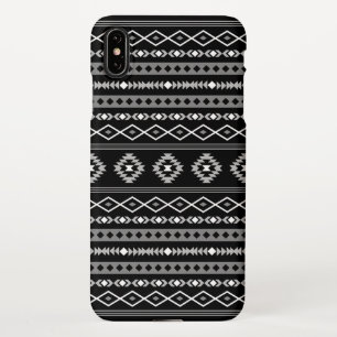 Coque iPhone XS Max Aztec blanc gris noir Motifs mélangés Motif