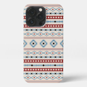 Etui iPhone 13 Pro Aztec Blue Red Black Cream Mixte Motifs Motif