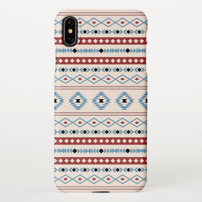 Coque iPhone Aztec Blue Red Black Cream Mixte Motifs Motif (Dos)