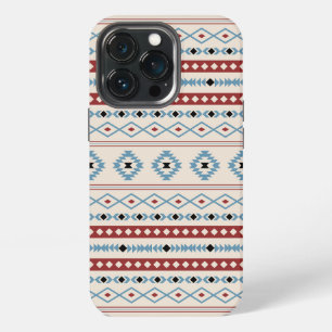 Etui iPhone 13 Pro Aztec Blue Red Black Cream Mixte Motifs Motif