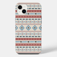 Aztec Blue Red Black Cream Mixte Motifs Motif