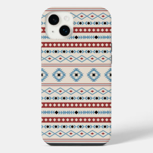 Aztec Blue Red Black Cream Mixte Motifs Motif