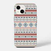 Aztec Blue Red Black Cream Mixte Motifs Motif