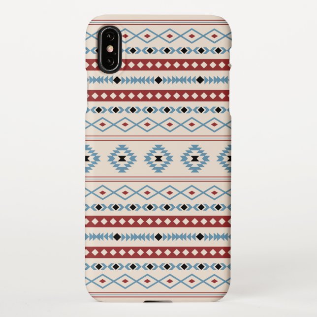 Coque iPhone Aztec Blue Red Black Cream Mixte Motifs Motif (Dos)
