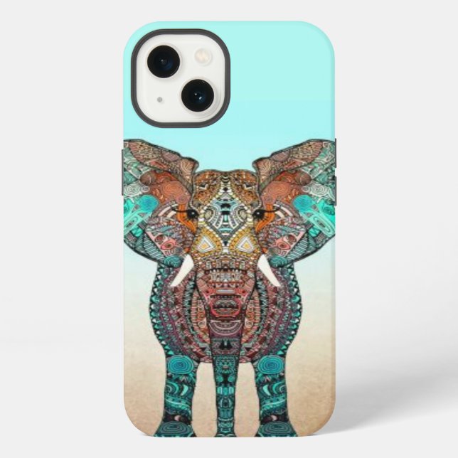 Coque iPhone Aztec Elephant (Verso)