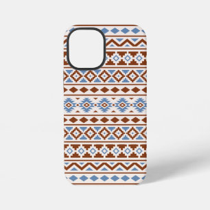 Coque iPhone 12 Mini Aztec Essence Motif II Crème bleu rouille