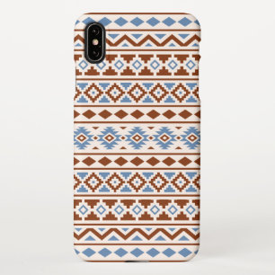 Coque iPhone XS Max Aztec Essence Motif II Crème bleu rouille