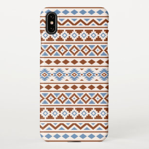 Coque iPhone XS Max Aztec Essence Motif II Crème bleu rouille