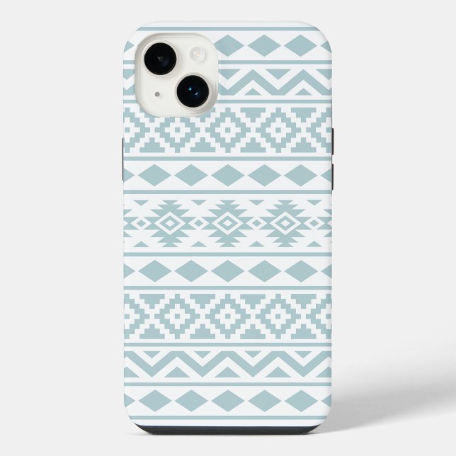 Coque iPhone Aztec Essence Ptn III Canard Bleu oeuf Blanc (Verso)