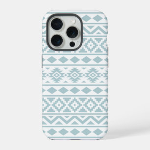 Coque iPhone 15 Pro Aztec Essence Ptn III Canard Bleu oeuf Blanc