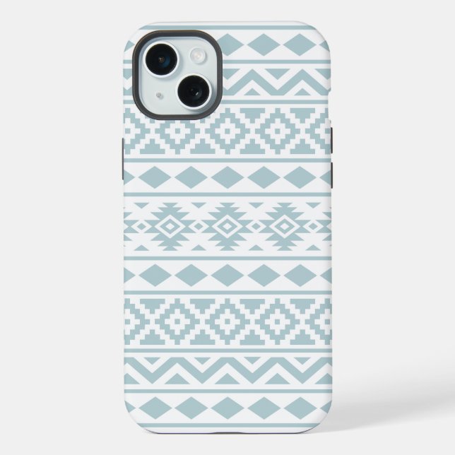 Coque iPhone Aztec Essence Ptn III Canard Bleu oeuf Blanc (Verso)