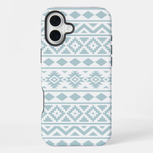 Coque iPhone 16 Plus Aztec Essence Ptn III Canard Bleu oeuf Blanc