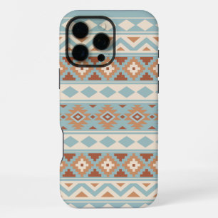 Coque iPhone 16 Pro Max Aztec Essence Ptn IIIb Blue Cream Terracottas