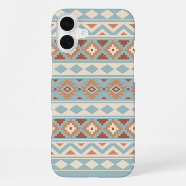 Coque iPhone Aztec Essence Ptn IIIb Blue Cream Terracottas (Verso)