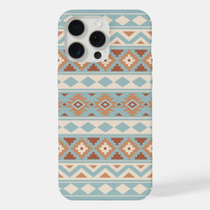 Coque iPhone 15 Pro Max Aztec Essence Ptn IIIb Blue Cream Terracottas