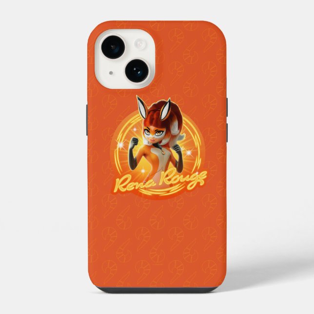 Coque iPhone Badge Cercle Rena Rouge (Verso)