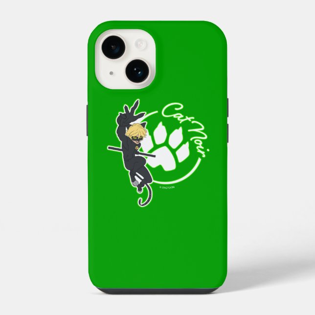 Coque iPhone Badge Chat Noir (Verso)