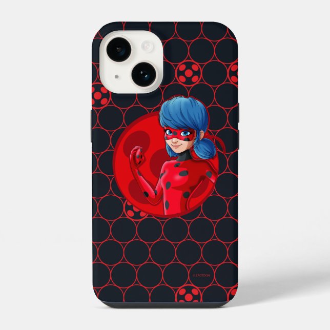 Coque iPhone Badge rouge Ladybug (Verso)