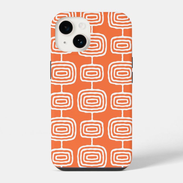 Coque iPhone Bagues Atomiques Abstrait de Style Milieu de Siècl (Verso)