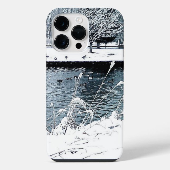 Coque iPhone Baignade d'hiver (Verso)