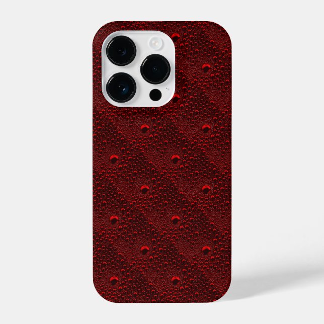 Coque iPhone Baisses d'eau sur le métal Crimson (Verso)