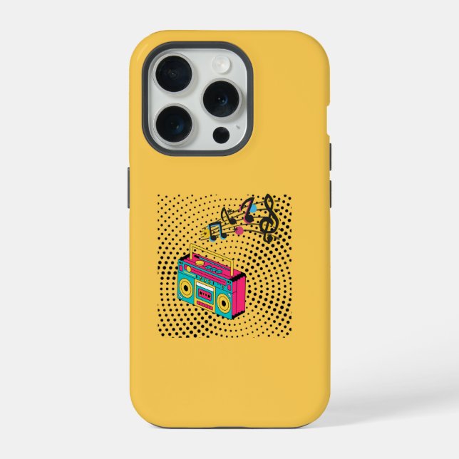 Coque iPhone Baladeur audio rétro. (Verso)