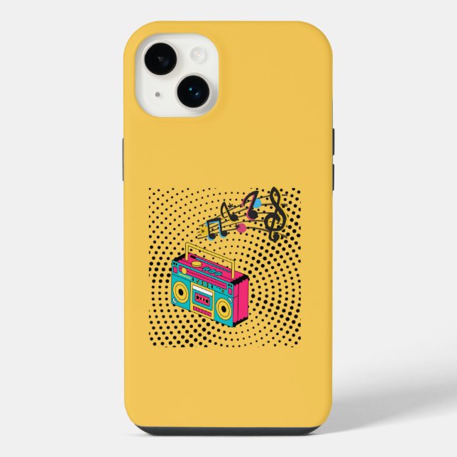 Coque iPhone Baladeur audio rétro. (Verso)